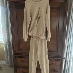 Aviator Nation Beige Hoodie